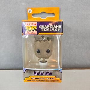Funko Pop! Guardians of the Galaxy Dancing Groot Bobble-Head Pocket Keychain NEW